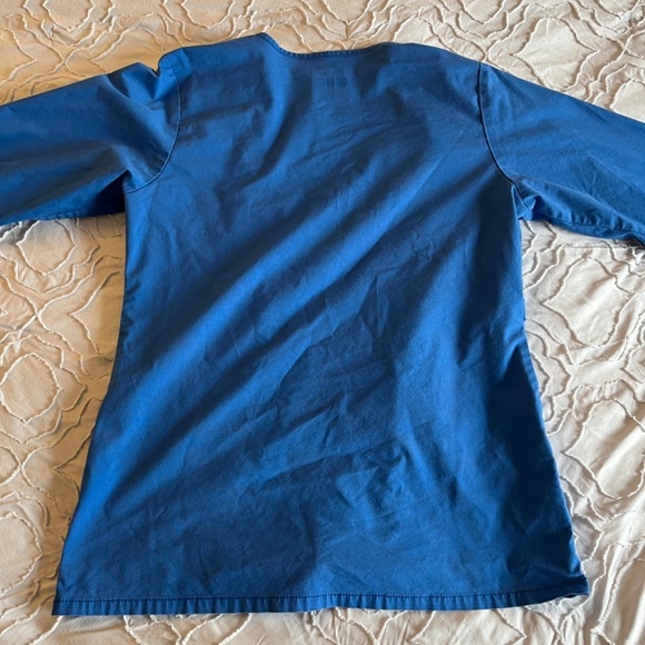 DISCONTINUED WonderWink FLEX Constance Style Royal Blue Warm-up Scrub Jacket - Picture 5 of 5